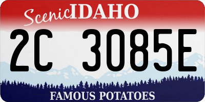 ID license plate 2C3085E