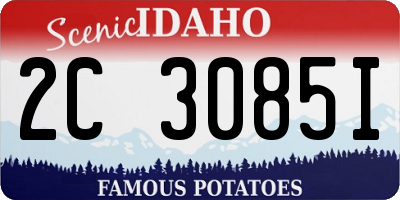 ID license plate 2C3085I