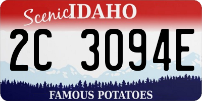 ID license plate 2C3094E
