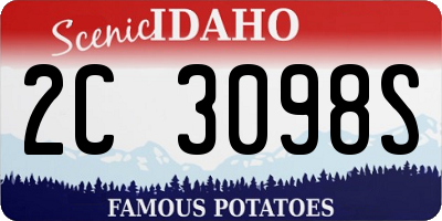 ID license plate 2C3098S
