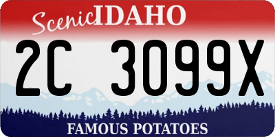ID license plate 2C3099X