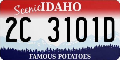 ID license plate 2C3101D
