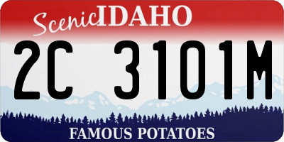 ID license plate 2C3101M