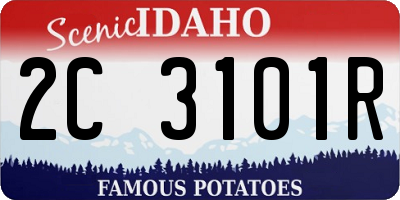 ID license plate 2C3101R