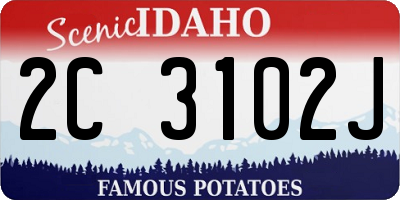 ID license plate 2C3102J