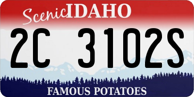 ID license plate 2C3102S