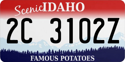 ID license plate 2C3102Z