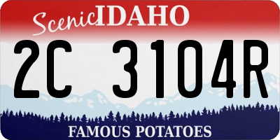 ID license plate 2C3104R