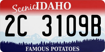 ID license plate 2C3109B