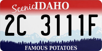 ID license plate 2C3111F
