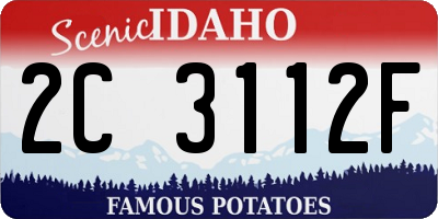 ID license plate 2C3112F