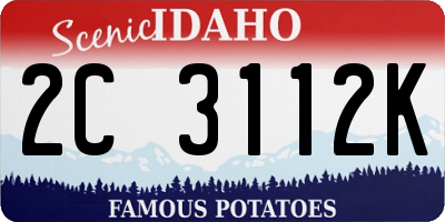 ID license plate 2C3112K