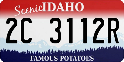 ID license plate 2C3112R