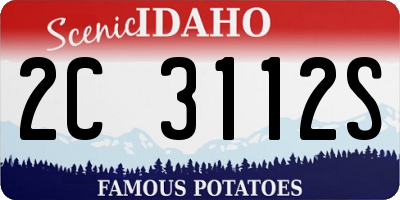 ID license plate 2C3112S