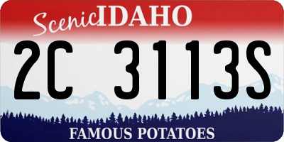 ID license plate 2C3113S