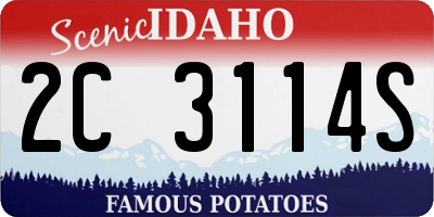 ID license plate 2C3114S