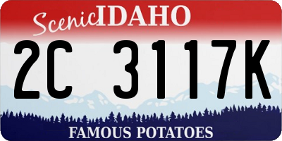 ID license plate 2C3117K