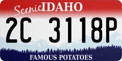 ID license plate 2C3118P
