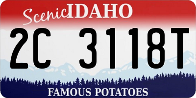 ID license plate 2C3118T