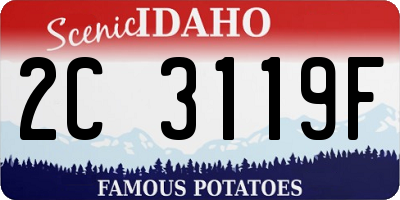 ID license plate 2C3119F