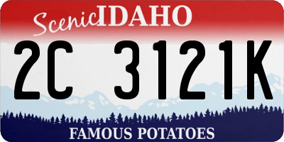 ID license plate 2C3121K