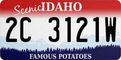 ID license plate 2C3121W