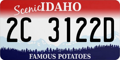 ID license plate 2C3122D