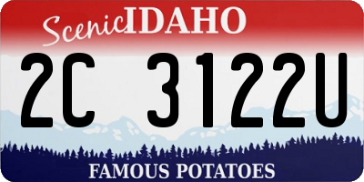 ID license plate 2C3122U