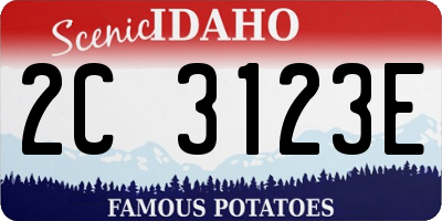 ID license plate 2C3123E