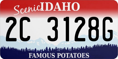 ID license plate 2C3128G