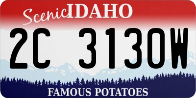 ID license plate 2C3130W