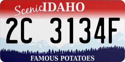 ID license plate 2C3134F