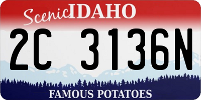 ID license plate 2C3136N