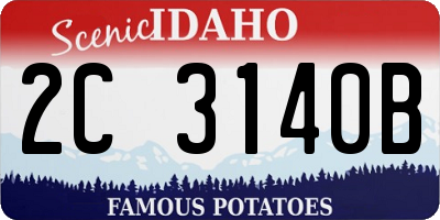 ID license plate 2C3140B