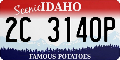 ID license plate 2C3140P