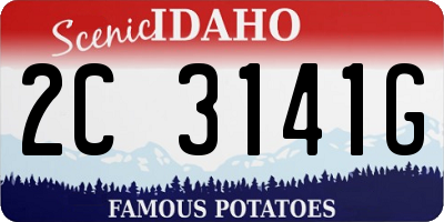 ID license plate 2C3141G
