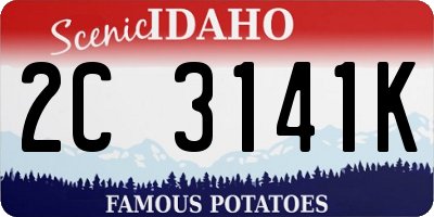 ID license plate 2C3141K