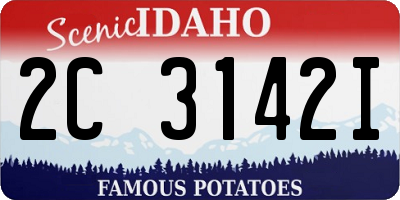 ID license plate 2C3142I