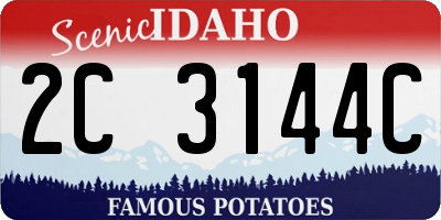 ID license plate 2C3144C