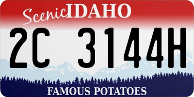 ID license plate 2C3144H
