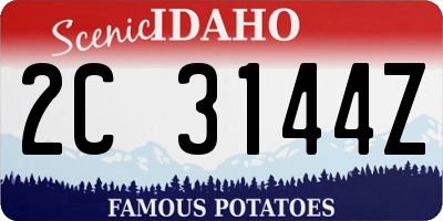 ID license plate 2C3144Z