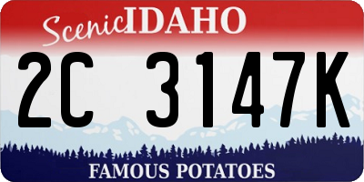ID license plate 2C3147K