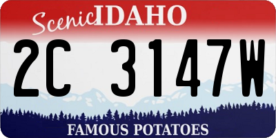 ID license plate 2C3147W