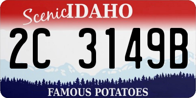 ID license plate 2C3149B