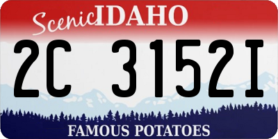 ID license plate 2C3152I