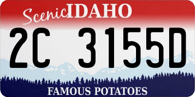 ID license plate 2C3155D