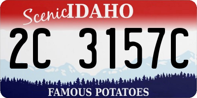 ID license plate 2C3157C