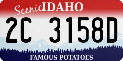 ID license plate 2C3158D