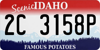 ID license plate 2C3158P
