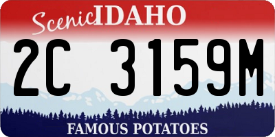 ID license plate 2C3159M